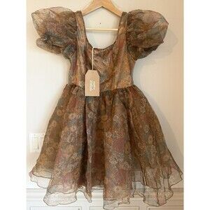 NWT Listicle M Medium Women’s dress short sleeve floral boho Babydoll